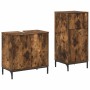 Juego de muebles de baño 2 pcs Roble ahumado 39.5 x 36 x 88 cm