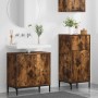 Juego de muebles de baño 2 pcs Roble ahumado 39.5 x 36 x 88 cm