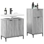 Juego de muebles de baño 2 pcs Gris sonoma 39.5 x 36 x 88 cm