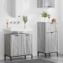 Juego de muebles de baño 2 pcs Gris sonoma 39.5 x 36 x 88 cm