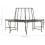 Semicircular steel garden tree bench 160 cm by vidaXL, garden benches - Ref: Foro24-313034, Price: 146,99 €, Discount: %