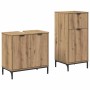 Juego de muebles de baño 2 pcs Roble artisan 39.5 x 36 x 88 cm
