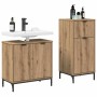 Juego de muebles de baño 2 pcs Roble artisan 39.5 x 36 x 88 cm