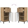 Juego de muebles de baño 2 pcs Roble artisan 39.5 x 36 x 88 cm