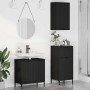 Juego de muebles de baño Cuadros 3 pcs Negro 39.5 x 36 x 88 cm