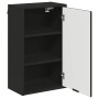 Juego de muebles de baño Cuadros 3 pcs Negro 39.5 x 36 x 88 cm