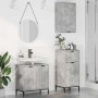 Juego de muebles de baño 3 pcs Gris hormigón 39.5 x 36 x 88 cm