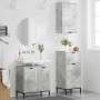 Juego de muebles de baño 3 pcs Gris hormigón 39.5 x 36 x 88 cm