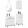 Juego de muebles de baño con cajón 3 pcs brillante