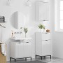 Juego de muebles de baño con cajón 3 pcs brillante