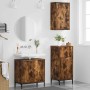 Juego de muebles de baño 3 pcs Roble ahumado 39.5 x 36 x 88 cm
