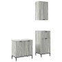 Juego de muebles de baño 3 pcs Gris sonoma 39.5 x 36 x 88 cm