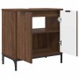 Juego de muebles de baño 3 pcs Marrón roble 39.5 x 36 x 88 cm