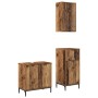Juego de muebles de baño 3 pcs Madera vieja 39.5 x 36 x 88 cm