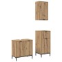 Juego de muebles de baño 3 pcs Roble artisan 39.5 x 36 x 88 cm