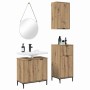 Juego de muebles de baño 3 pcs Roble artisan 39.5 x 36 x 88 cm