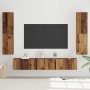 Conjunto de mueble de TV 7 pcs Madera vieja 60 x 30 x 30 cm