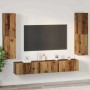 Conjunto de mueble de TV 7 pcs Madera vieja 60 x 30 x 30 cm