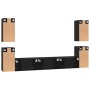 Conjunto de mueble de TV 7 pcs Roble negro 60 x 30 x 30 cm