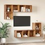 Conjunto de mueble de TV 4 pcs Madera vieja 37 x 37 x 142.5 cm