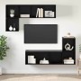 Conjunto de mueble de TV 4 pcs Roble negro 37 x 37 x 142.5 cm