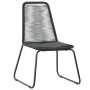 Gartenstühle 2 Einheiten aus schwarzem synthetischem Rattan von vidaXL, Gartenstühle - Ref: Foro24-44442, Preis: 112,88 €, Ra...