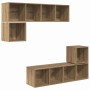 Conjunto de mueble de TV 4 pcs Roble artisan 37 x 37 x 142.5 cm