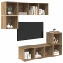 Conjunto de mueble de TV 4 pcs Roble artisan 37 x 37 x 142.5 cm