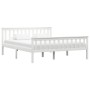 Estructura de cama sin colchón madera de pino blanco 160x200 cm