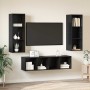 Juego de muebles de TV 3 pcs Roble negro 37 x 37 x 142.5 cm