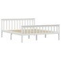 Estructura de cama sin colchón madera de pino blanco 160x200 cm