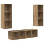 Juego de muebles de TV 3 pcs Roble artisan 37 x 37 x 142.5 cm