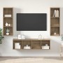 Juego de muebles de TV 3 pcs Roble artisan 37 x 37 x 142.5 cm