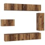 Conjunto de mueble de TV 8 pcs Madera vieja 30.5 x 30 x 90 cm