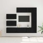 Conjunto de mueble de TV 8 pcs Roble negro 30.5 x 30 x 90 cm