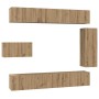 Conjunto de mueble de TV 8 pcs Roble artisan 30.5 x 30 x 90 cm