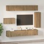 Conjunto de mueble de TV 8 pcs Roble artisan 30.5 x 30 x 90 cm