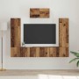 Conjunto de mueble de TV 7 pcs Madera vieja 180 x 30 x 120 cm
