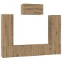 Conjunto de mueble de TV 7 pcs Roble artisan 180 x 30 x 120 cm