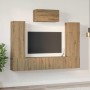 Conjunto de mueble de TV 7 pcs Roble artisan 180 x 30 x 120 cm