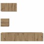Juego de muebles de TV 4 pcs Roble artisan 80 x 30 x 30 cm