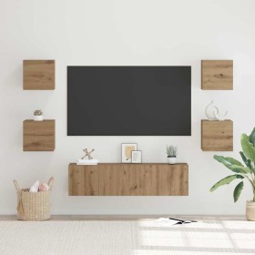 Conjunto de mueble de TV 6 pcs Roble artisan 60 x 30 x 30 cm