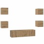 Conjunto de mueble de TV 6 pcs Roble artisan 60 x 30 x 30 cm