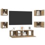 Conjunto de mueble de TV 6 pcs Roble artisan 60 x 30 x 30 cm