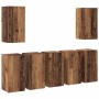 Conjunto de mueble de TV 7 pcs Madera vieja 30.5 x 30 x 60 cm