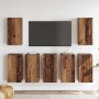 Conjunto de mueble de TV 7 pcs Madera vieja 30.5 x 30 x 60 cm