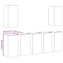 Conjunto de mueble de TV 7 pcs Madera vieja 30.5 x 30 x 60 cm