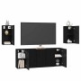 Conjunto de mueble de TV 7 pcs Roble negro 30.5 x 30 x 60 cm