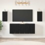 Conjunto de mueble de TV 7 pcs Roble negro 30.5 x 30 x 60 cm