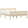 Estructura de cama sin colchón madera pino natural 160x200 cm